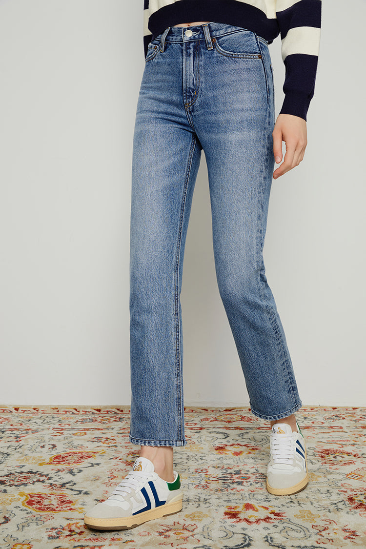 Activity Grrrl High Rise Kick Crop Jeans