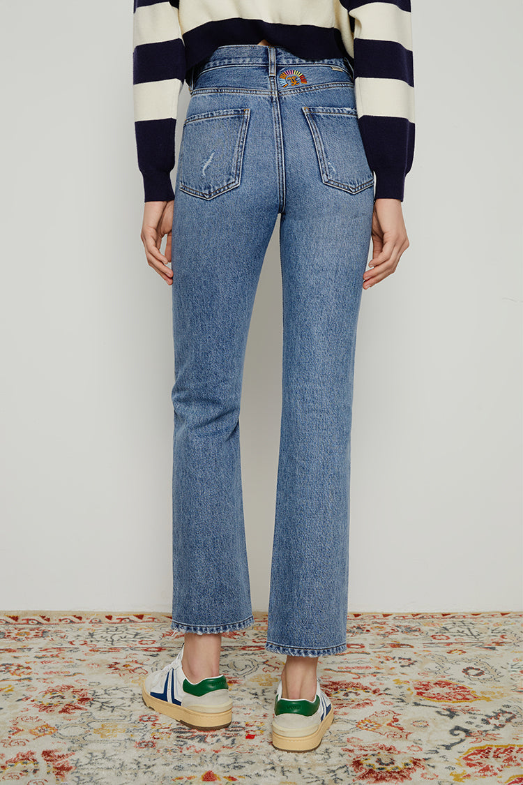 Activity Grrrl High Rise Kick Crop Jeans