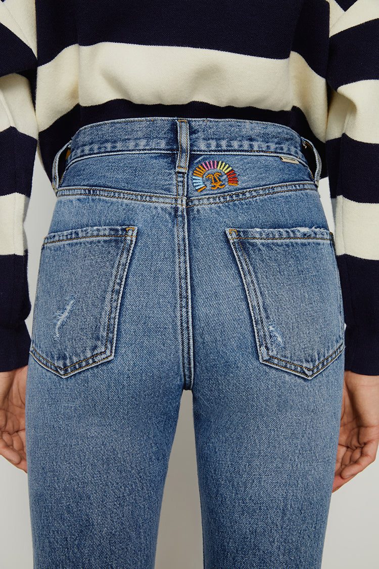 Activity Grrrl High Rise Kick Crop Jeans