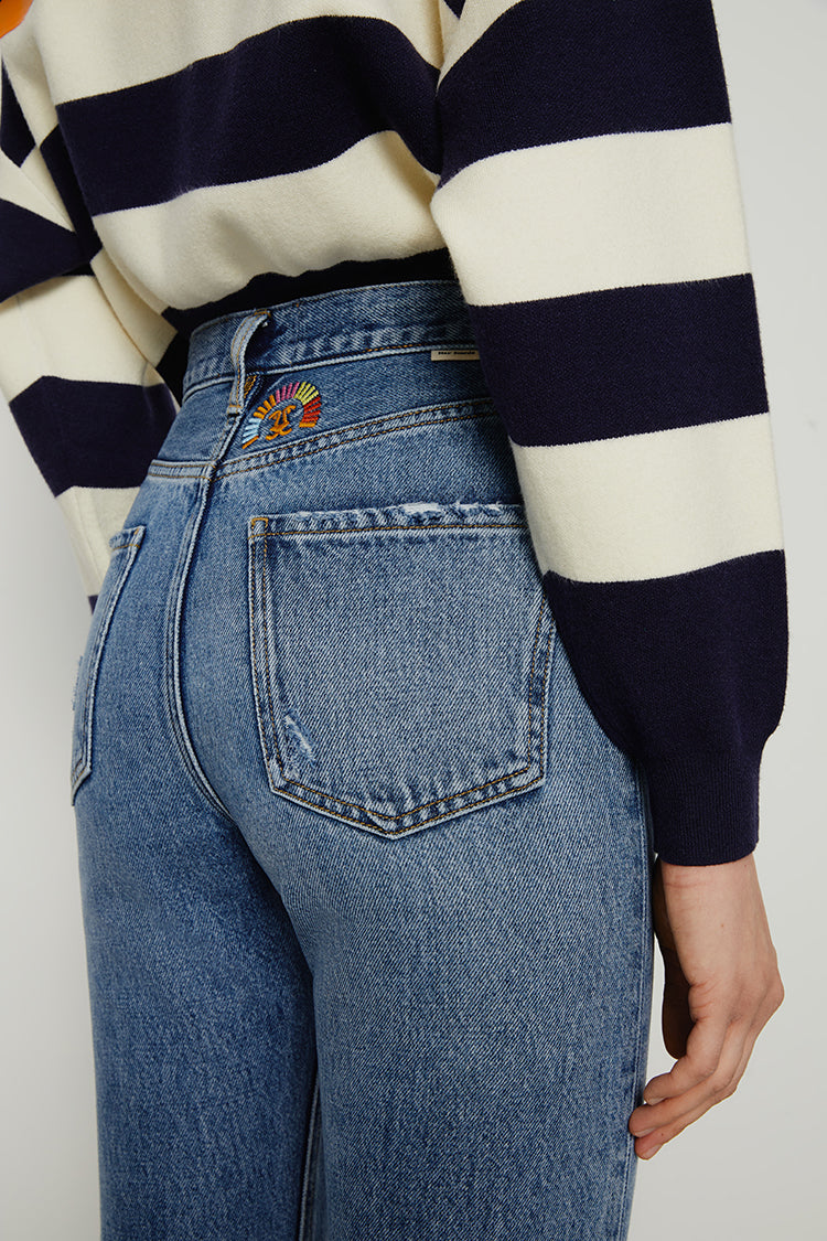 Activity Grrrl High Rise Kick Crop Jeans