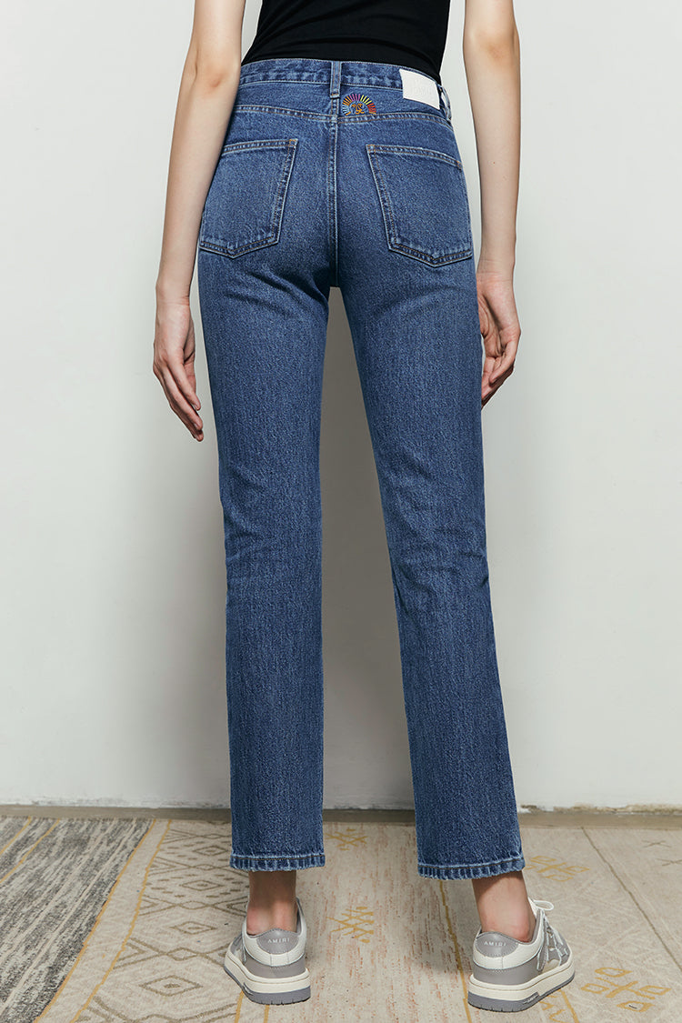 Activity Grrrl High Rise Kick Crop Jeans