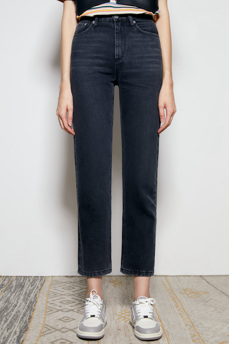 Chelsea High Rise Straight Crop Jeans