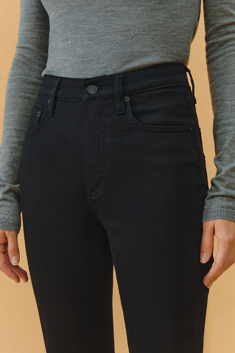 Two Shots High Rise Straight Crop Jeans