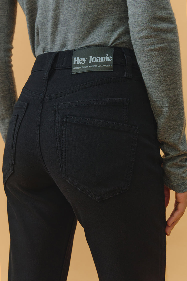 Two Shots High Rise Straight Crop Jeans