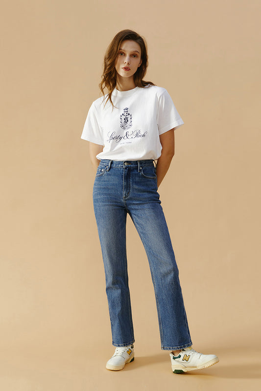 Activity Grrrl High Rise Kick Crop Jeans