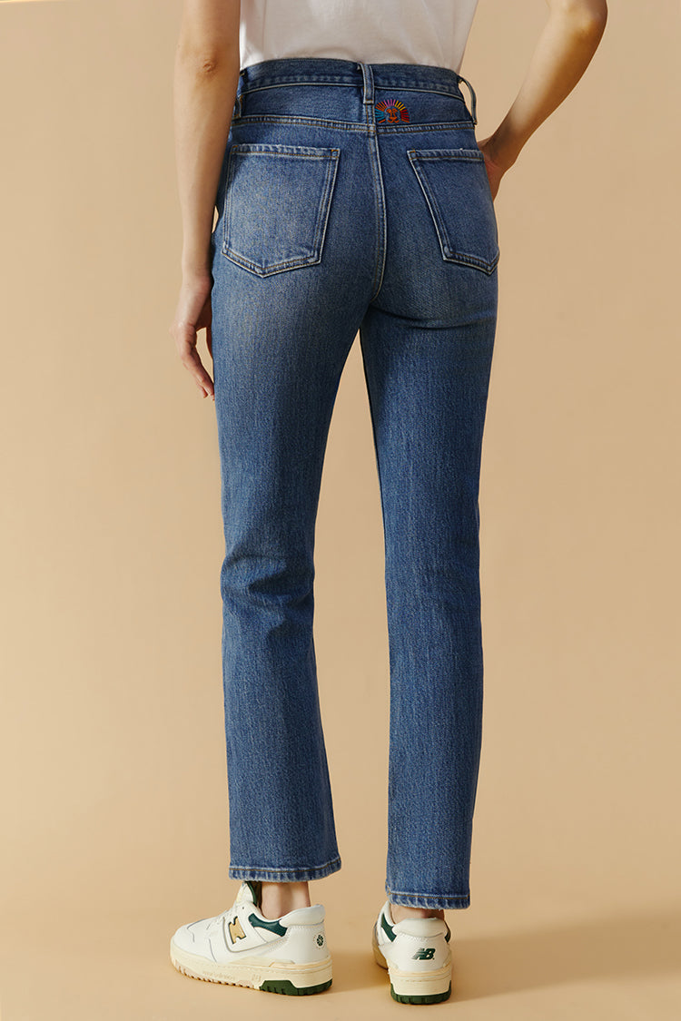 Activity Grrrl High Rise Kick Crop Jeans