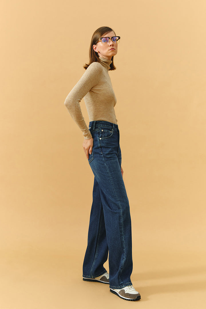 Coney Island Whitefish High Rise Wide Jeans (Fleece-Lined)