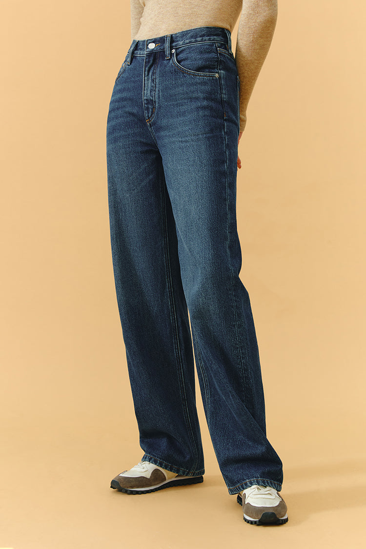 Coney Island Whitefish High Rise Wide Jeans (Fleece-Lined)