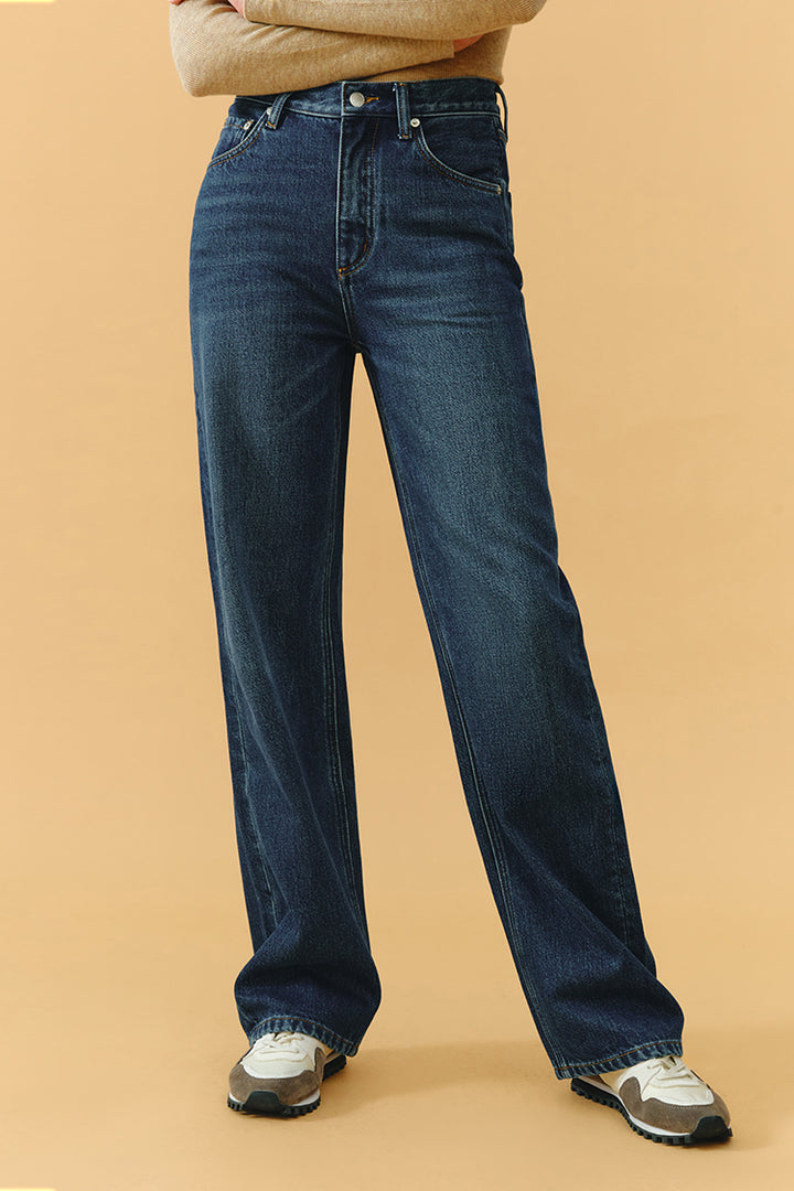 Coney Island Whitefish High Rise Wide Jeans (Fleece-Lined)